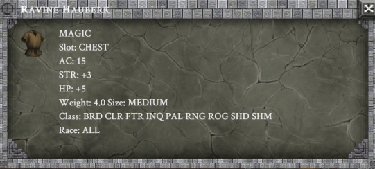 RAVINE HAUBERK item card